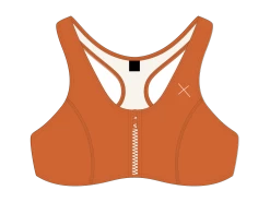 Burnt Orange Zipper Top