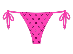 Hot Pink Logo Print Beachy Bottom