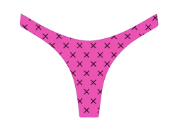 Hot Pink Logo Print Chic 80's Bottoms