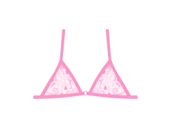 Cupid Pink Minimal Lace Bralette