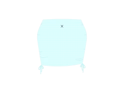 OFF-Blue Mesh Mini Skirt