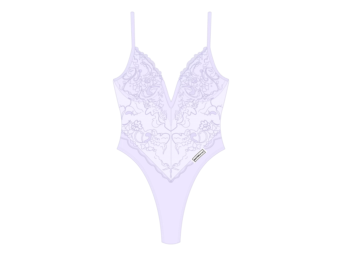 Lavender Lace Bodysuit 3 Lavender Lace Bodysuit
