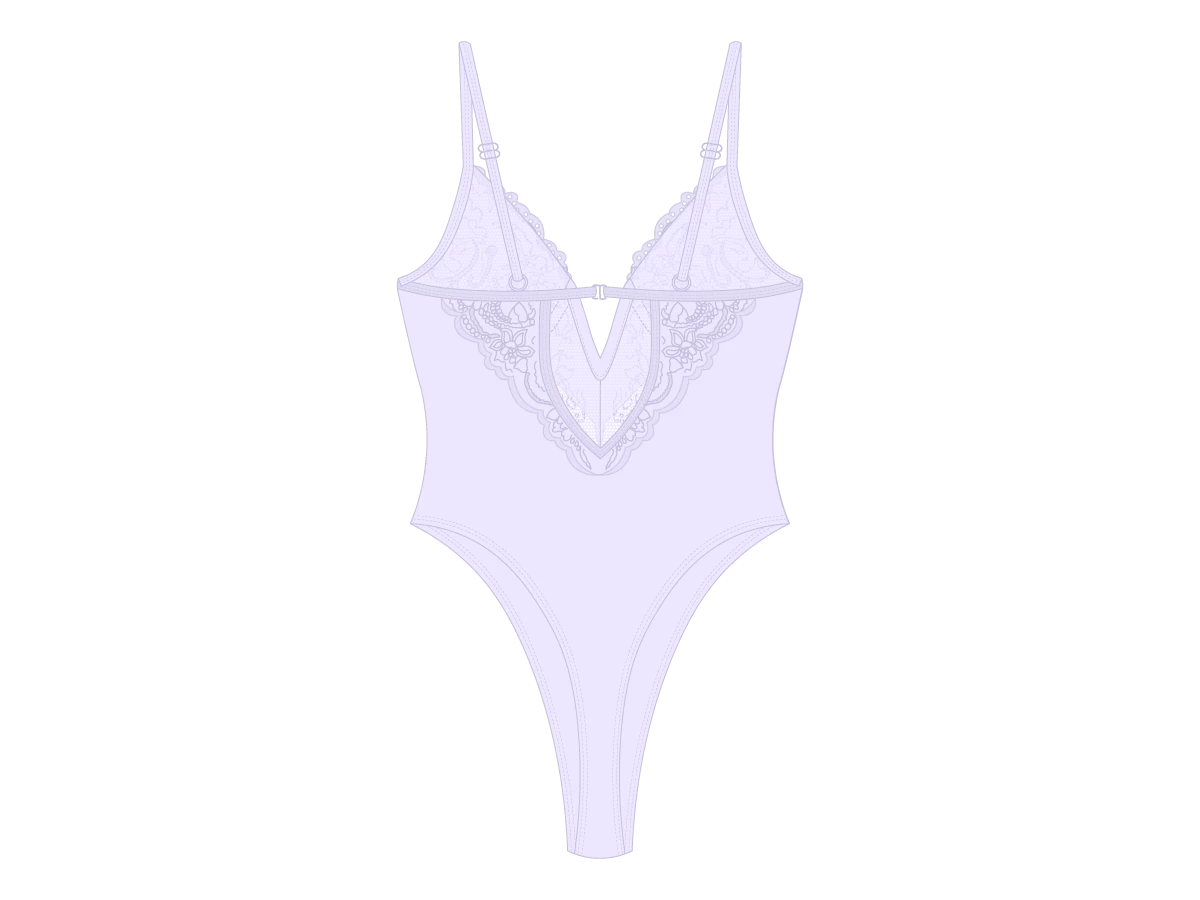 Lavender Lace Bodysuit 4 Lavender Lace Bodysuit - Image 2