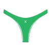Leaf Green Chic 80's Bottoms -Boutine La Leaf Green 80s Back