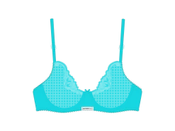 Baby Blue Lace Bow Bra