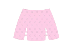 Pink Rhinestone Logo Mini Skirt -Boutine La NEW Bottom blushpink 01