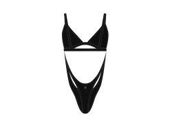 Black Drift One Piece -Honeycomb Fabric -Boutine La NEW OnePiece2 black 02