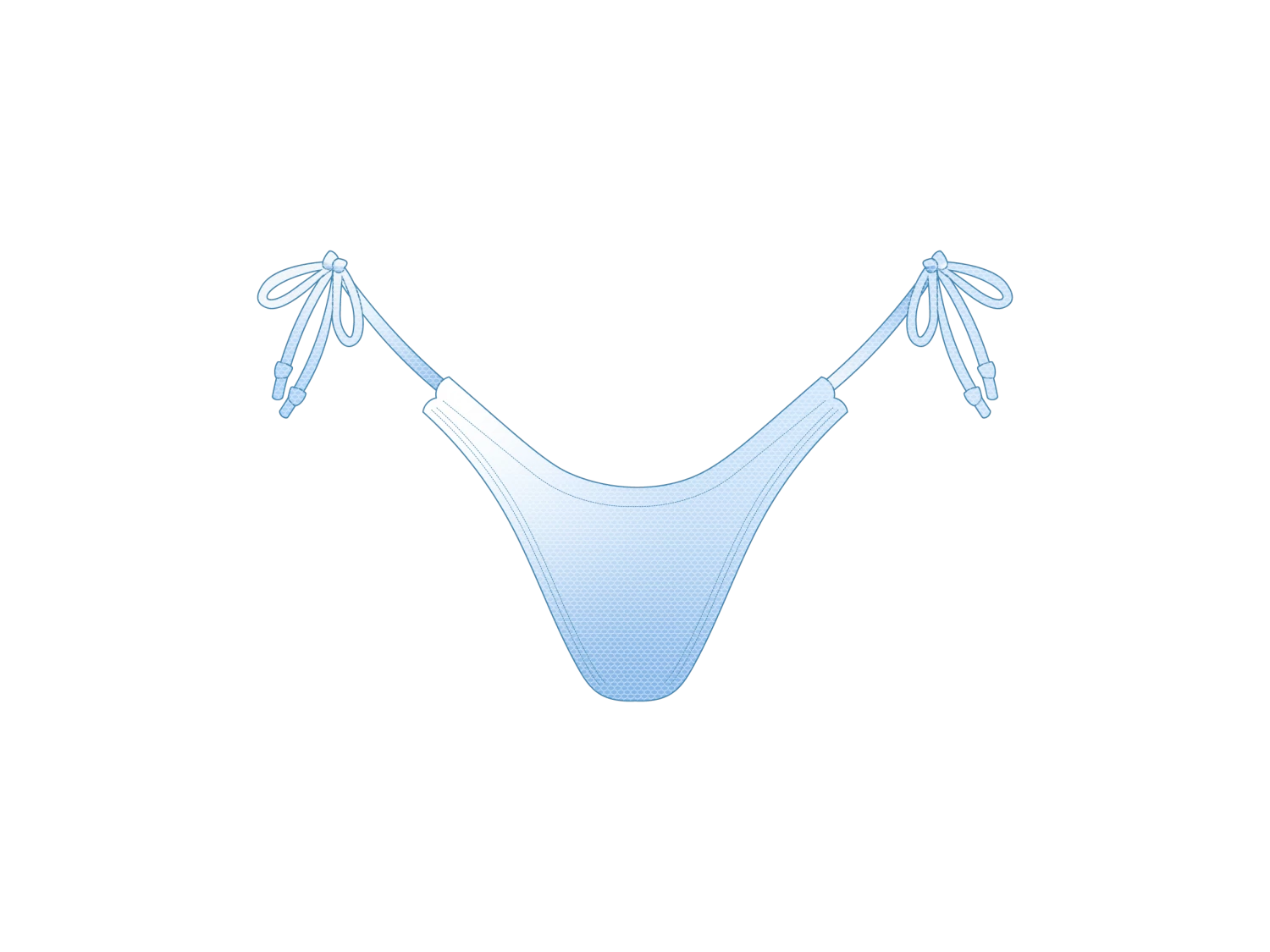 Sky Blue Ombre Roamer Bottoms - Honeycomb Fabric 6 Sky Blue Ombre Roamer Bottoms - Honeycomb Fabric - Image 4