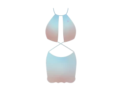 Sunset Ombre Mesh Bikini Top Dress 10 Sunset Ombre Mesh Bikini Top Dress -Boutine La OmbreMeshSet1
