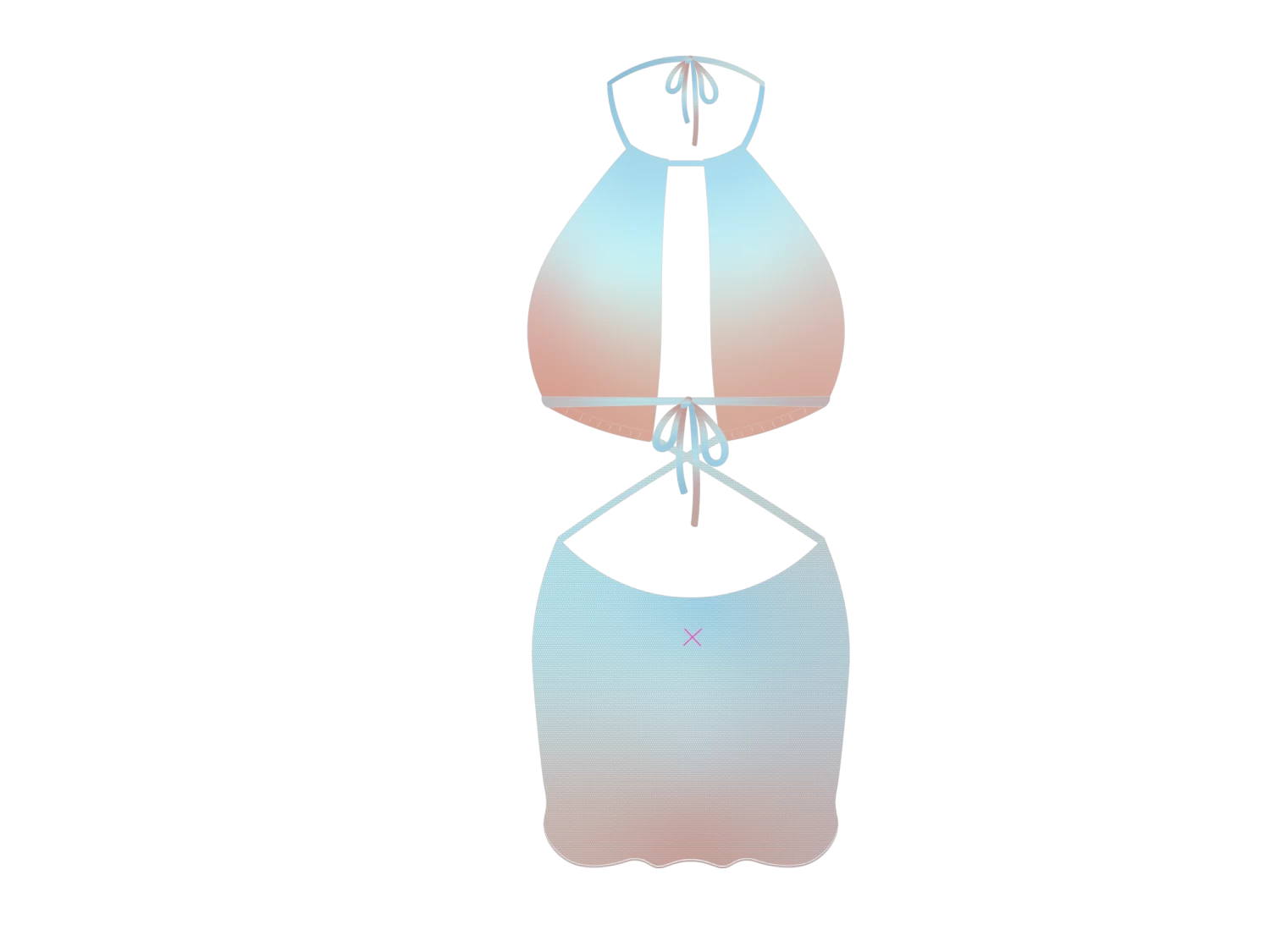 Sunset Ombre Mesh Bikini Top Dress 7 Sunset Ombre Mesh Bikini Top Dress - Image 5