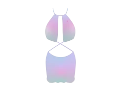Purple Ombre Mesh Bikini Top Dress -Boutine La OmbreMeshSet3