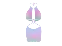 Purple Ombre Mesh Bikini Top Dress -Boutine La OmbreMeshSet4