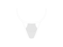 White Mesh Peep Thong Panty