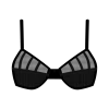 Black Mesh Peep Bralette -Boutine La Peep Top ManhattanBlack 01