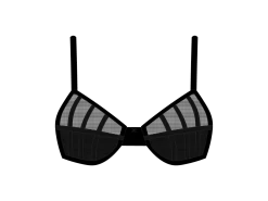 Black Mesh Peep Bralette