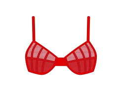 Red Mesh Peep Bralette