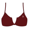Plum V-Cut Top -Boutine La Plum Red Vcut Front