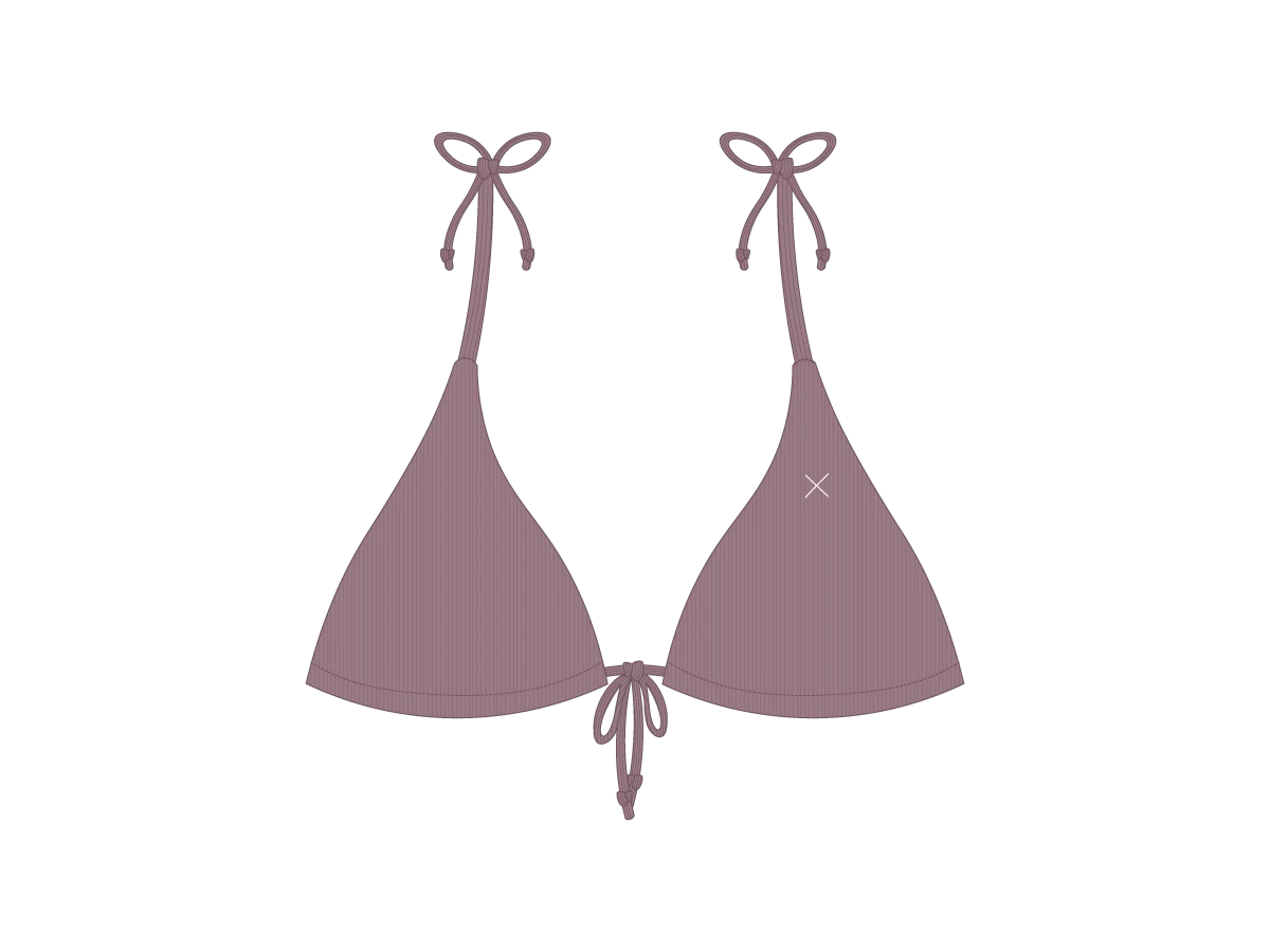 Wisteria 3 Tie Ribbed Top 3 Wisteria 3 Tie Ribbed Top