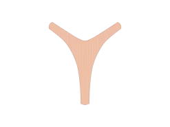 Natural Ribbed Tanga Bottoms