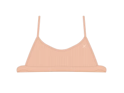 Natural Open Side Ribbed Top