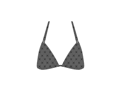 Black Logo Print Double String Top