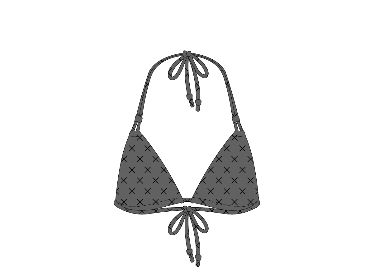 Black Logo Print Double String Top 4 Black Logo Print Double String Top - Image 2