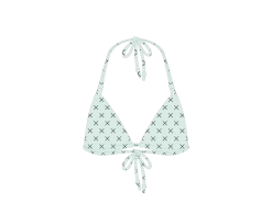 Green Logo Print Double String Top