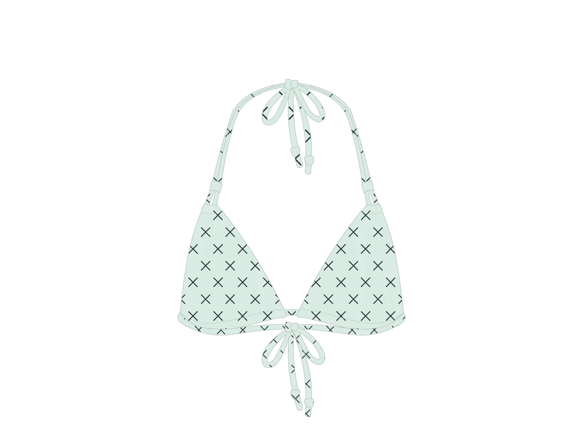 Green Logo Print Double String Top 3 Green Logo Print Double String Top