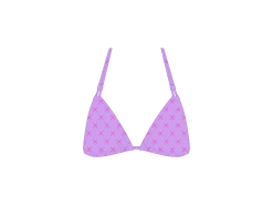 Lilac Logo Print Double String Top