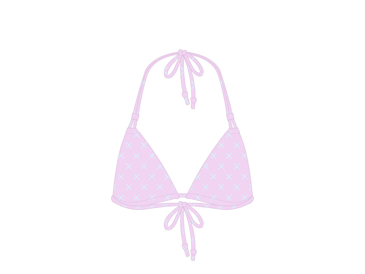 Pink Logo Print Double String Top 4 Pink Logo Print Double String Top - Image 2