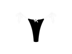 Pirate Black Contrast Bow Bottom -Boutine La Solid Bottom black 01