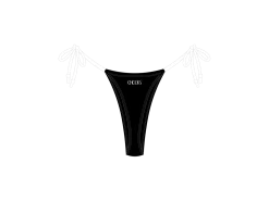 Pirate Black Contrast Bow Bottom -Boutine La Solid Bottom black 02