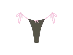 Army Pink Contrast Bow Bottom -Boutine La Solid Bottom green 01 7482d565 3cd6 4c5a 9f96 f75ce2f2d964