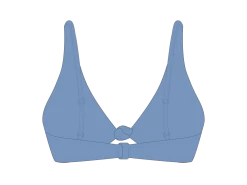 Slate Blue Twist Top