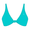 Cyan Twist Top -Boutine La Twist topCyanF