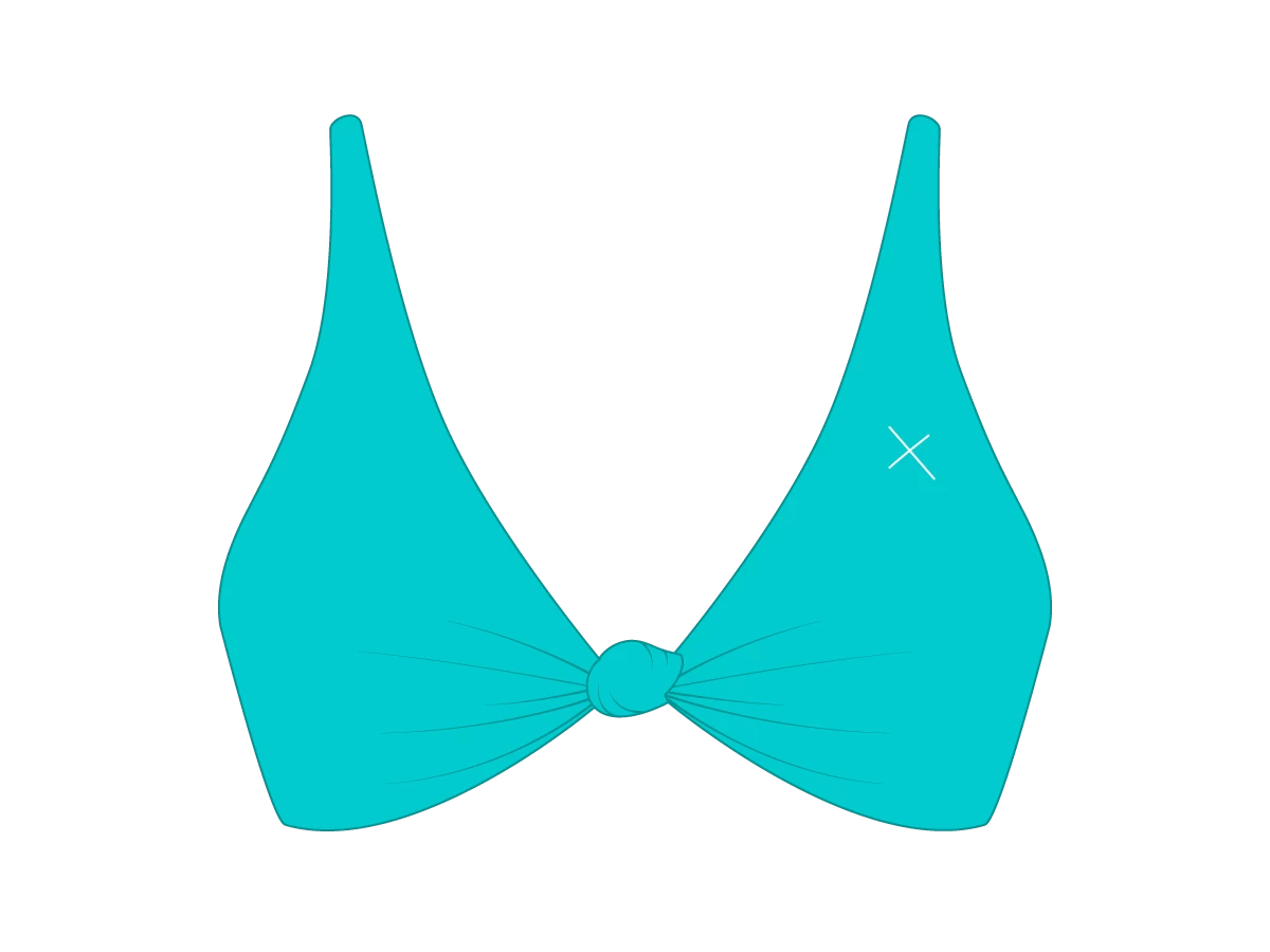 Cyan Twist Top 3 Cyan Twist Top