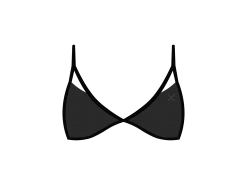 Black Strappy Mesh Bralette