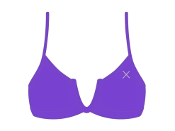 Violet Purple V-Cut Top