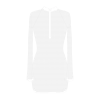 Venice Mesh Zipper Logo Cover-up Dress -Boutine La White Dress 01