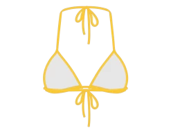 Lily Yellow Bikini Top II -Boutine La lillyBikiniTopBack