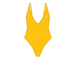 Lily Yellow Retro One-Piece II