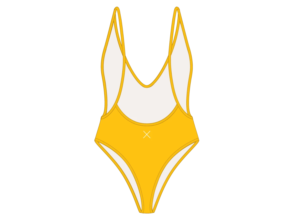 Lily Yellow Retro One-Piece II 4 Lily Yellow Retro One-Piece II - Image 2