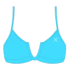 Baby Blue V-Cut Top -Boutine La maya V cutF