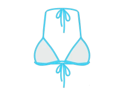 Baby Blue Bikini Top II -Boutine La mayatopback