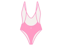 Taffy Pink Retro One-Piece II -Boutine La taffyRetroB