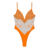 Wild Orange Lace Bodysuit -Boutine La wildOrangelaceBodysuitF