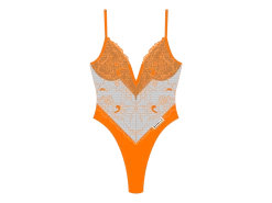 Wild Orange Lace Bodysuit